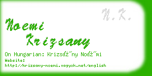 noemi krizsany business card